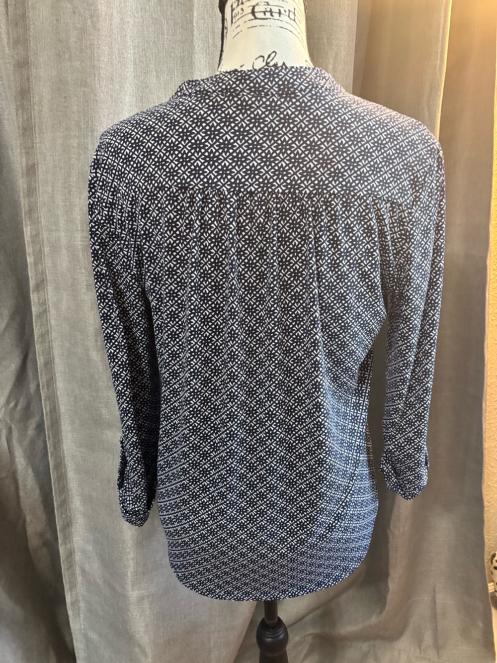db blouse medium navy and white - Picture 3 of 3